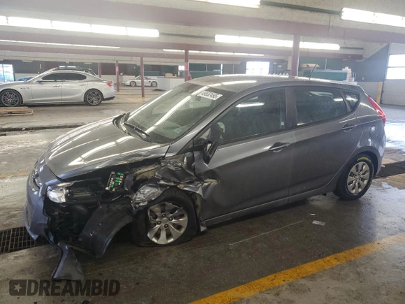 2016 Hyundai Accent SE with VIN KMHCT5AE7GU268828, listed as a Copart auction lot 49552495 with 93,565 mi miles and Salvage Title. Bid and sale history available at carsss.com. Image 1.