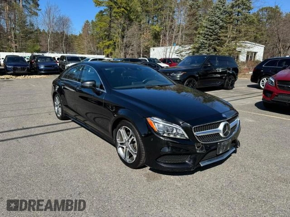 2015 Mercedes-Benz CLS 400 with VIN WDDLJ6HB6FA140436, listed as a Copart auction lot 55787355 with 190,590 mi miles and Clean title. Bid and sale history available at DreamBid. Image 1.