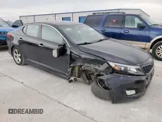 2015 Kia Optima LX with VIN KNAGM4A76F5663684, listed as a Copart auction lot 57304855 with 98,523 mi miles and Salvage title. Bid and sale history available at DreamBid. Image 4.