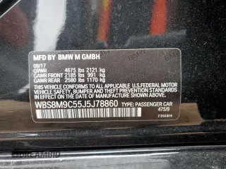 2018 BMW M3 with VIN WBS8M9C55J5J78860, listed as a Copart auction lot 51233634 with 20,728 mi miles. Bid and sale history available at carsss.com. Image 12.
