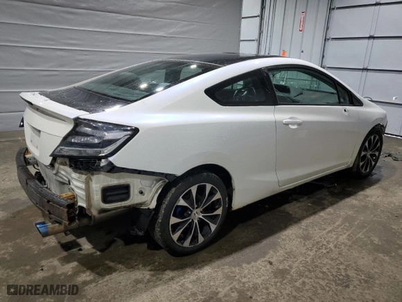2013 Honda Civic Cpe Si with VIN 2HGFG4A53DH703554, listed as a Copart auction lot 47652145 with 0 mi miles and Salvage Title. Bid and sale history available at carsss.com. Image 3.