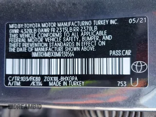 2021 Toyota C-HR LE z VIN NMTKHMBX8MR130564, wystawiony jako Copart lot #56711535 z przebiegiem 94 007 mil mil oraz Szkoda całkowita • Salvage title. Historia ofert i sprzedaży dostępna na DreamBid. Obrazek 12.