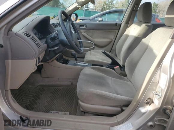 2002 Honda Civic LX with VIN 1HGES16582L007564, listed as a Copart auction lot 54955815 with 106,271 mi miles and Clean Title. Bid and sale history available at DreamBid. Image 7.