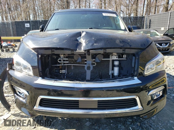 2017 Infiniti QX80 with VIN JN8AZ2NE5H9155228, listed as a Copart auction lot 50236635 with 105,676 mi miles and Salvage Title. Bid and sale history available at carsss.com. Image 5.