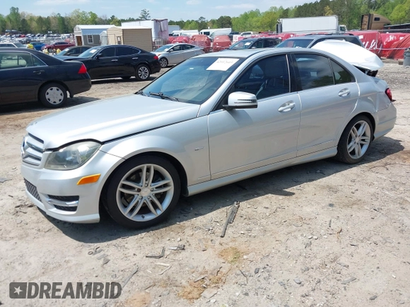 2012 Mercedes-Benz C 250 Sport with VIN WDDGF4HB8CR218946, listed as a IAAI auction lot 42012603 with 142,722 mi miles and . Bid and sale history available at DreamBid. Image 2.