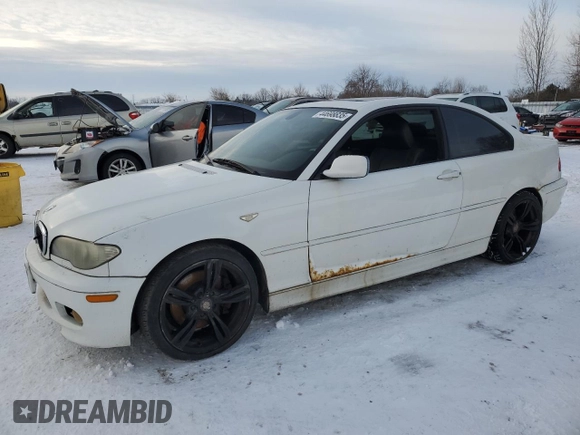 2004 BMW 3 Series 330Ci with VIN WBABD53444PL10073, listed as a Copart auction lot 44698835 with 377,181 mi miles and Clean Title. Bid and sale history available at carsss.com. Image 1.