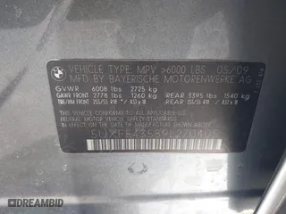 2009 BMW X5 30i with VIN 5UXFE43589L270405, listed as a IAAI auction lot 42084949 with 158,619 mi miles. Bid and sale history available at carsss.com. Image 9.