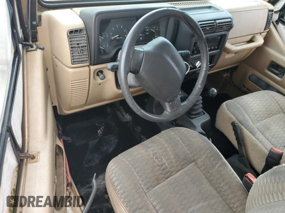 1999 Jeep Wrangler SE with VIN 1J4FY29P2XP451036, listed as a Copart auction lot 50551755 with 0 mi miles and Salvage Title. Bid and sale history available at carsss.com. Image 8.