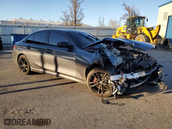 2021 BMW 3 Series 330i with VIN 3MW5R1J04M8B79460, listed as a Copart auction lot 43858055 with 0 mi miles and Salvage Title. Bid and sale history available at carsss.com. Image 4.
