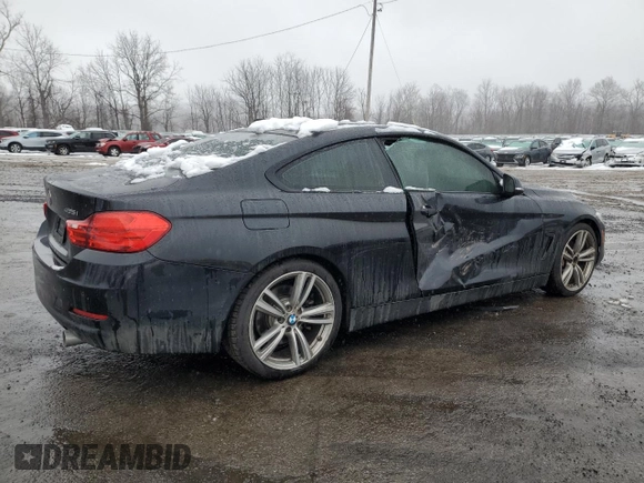 2014 BMW 4 Series 435i with VIN WBA3R1C51EK192909, listed as a Copart auction lot 44700155 with 104,506 mi miles and Salvage Title. Bid and sale history available at carsss.com. Image 3.