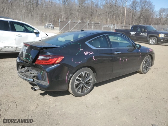 2016 Honda Accord Coupe EX-L with VIN 1HGCT1B80GA003340, listed as a Copart auction lot 46912145 with 130,664 mi miles and Salvage Title. Bid and sale history available at carsss.com. Image 3.