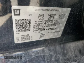 2018 GMC Yukon SLT with VIN 1GKS1BKC2JR146376, listed as a Copart auction lot 80337074 with 0 mi miles and Salvage Title. Bid and sale history available at carsss.com. Image 15.