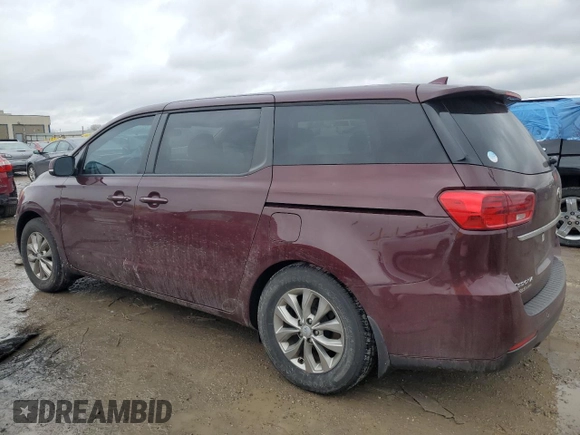 2020 Kia Sedona LX with VIN KNDMB5C15L6605842, listed as a Copart auction lot 43246275 with 115,057 mi miles and Salvage Title. Bid and sale history available at carsss.com. Image 2.