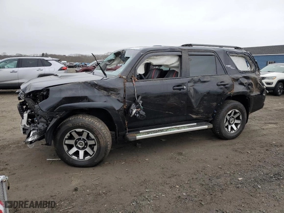 2023 Toyota 4Runner TRD Off Road Premium with VIN JTERU5JR4P6103866, listed as a Copart auction lot 42689355 with 23,043 mi miles and Salvage Title. Bid and sale history available at carsss.com. Image 1.