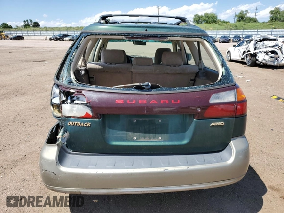 2002 Subaru Legacy Outback with VIN 4S3BH665326645636, listed as a Copart auction lot 61762555 with 142,350 mi miles and Salvage title. Bid and sale history available at DreamBid. Image 6.