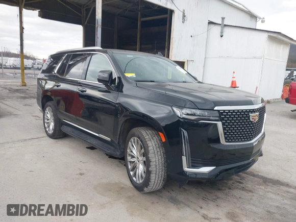 2023 Cadillac Escalade 4WD Premium Luxury with VIN 1GYS4BKL9PR226344, listed as a IAAI auction lot 41844884 with 45,019 mi miles and . Bid and sale history available at DreamBid. Image 1.