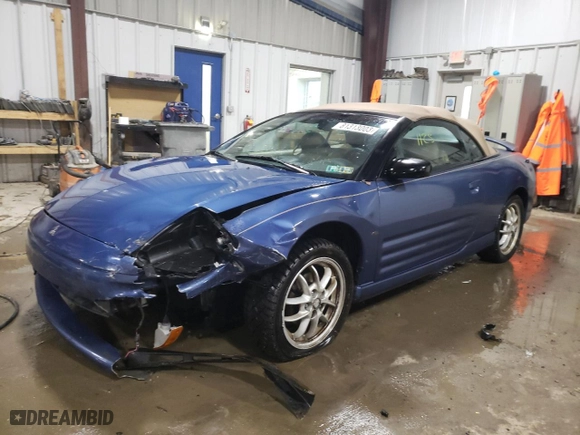 2002 Mitsubishi Eclipse GT with VIN 4A3AE85H02E088795, listed as a Copart auction lot 81313003 with 112,586 mi miles and Salvage Title. Bid and sale history available at carsss.com. Image 1.
