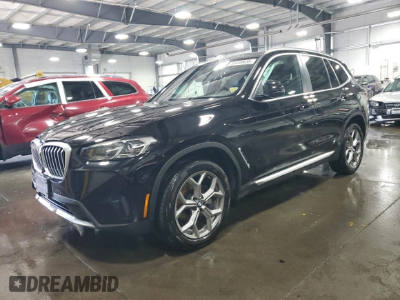 2024 BMW X3 xDrive30i z VIN 5UX53DP05R9U80683, wystawiony jako Copart lot #55449635 z przebiegiem 17 540 mil mil oraz Szkoda całkowita • Salvage title. Historia ofert i sprzedaży dostępna na DreamBid. Obrazek 1.