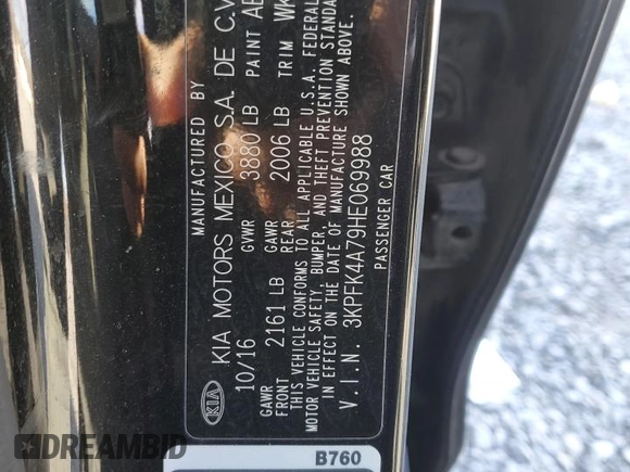 2017 Kia Forte LX with VIN 3KPFK4A79HE069988, listed as a Copart auction lot 48630705 with 147,359 mi miles and Salvage Title. Bid and sale history available at carsss.com. Image 12.