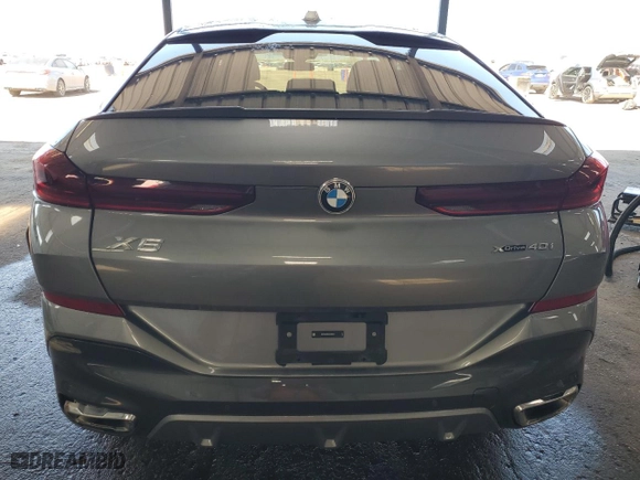 2025 BMW X6 xDrive40i with VIN 5UX33EX06S9X36591, listed as a Copart auction lot 53848375 with 20,746 mi miles and Clean Title. Bid and sale history available at carsss.com. Image 6.