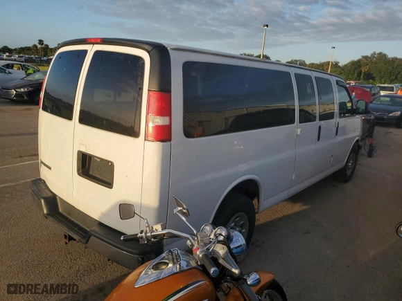 2017 Chevrolet Express Passenger LT with VIN 1GAZGPFG8H1255767, listed as a Copart auction lot 74813274 with 0 mi miles and Non Repairable. Bid and sale history available at carsss.com. Image 3.