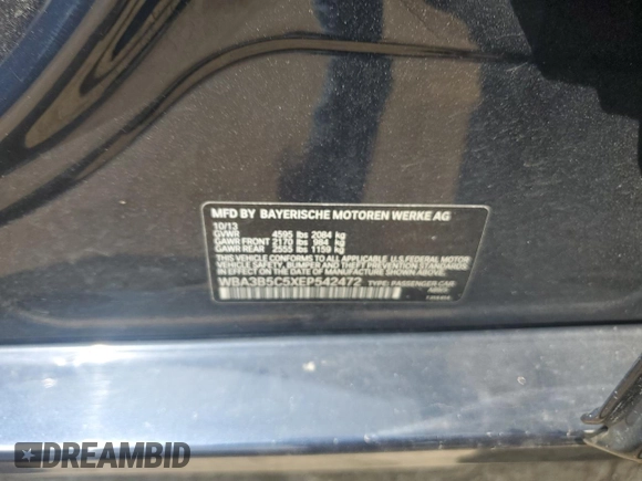 2014 BMW 3 Series 328i xDrive с VIN WBA3B5C5XEP542472, выставлен на аукционе Copart как лот 59187555 с пробегом 127 166 миль миль и Чистый • Clean title. История ставок и продаж доступна на DreamBid. Изображение 12.