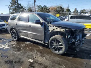 2017 Dodge Durango GT with VIN 1C4RDJDG8HC817087, listed as a Copart auction lot 42809705 with 166,860 mi miles and Salvage Title. Bid and sale history available at carsss.com. Image 4.