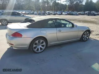 2005 BMW 6 Series 645Ci with VIN WBAEK73455B325209, listed as a Copart auction lot 47722895 with 148,246 mi miles and Salvage Title. Bid and sale history available at carsss.com. Image 3.