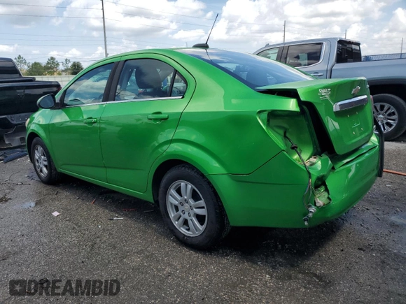 2015 Chevrolet Sonic LT with VIN 1G1JC5SH8F4177739, listed as a Copart auction lot 58417755 with 64,588 mi miles and Salvage title. Bid and sale history available at DreamBid. Image 2.