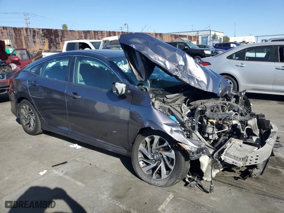 2017 Honda Civic Sedan EX with VIN 19XFC2F71HE208795, listed as a Copart auction lot 88791085 with 0 mi miles and Salvage Title. Bid and sale history available at carsss.com. Image 4.