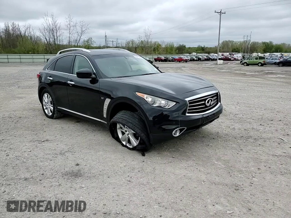 2014 Infiniti QX70 z VIN JN8CS1MW0EM411494, wystawiony jako Copart lot #55810625 z przebiegiem 94 258 mil mil oraz Szkoda całkowita • Salvage title. Historia ofert i sprzedaży dostępna na DreamBid. Obrazek 14.