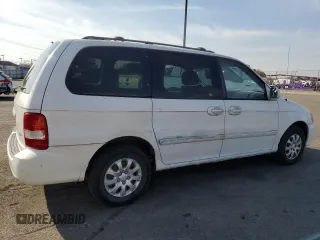 2005 Kia Sedona LX with VIN KNDUP132056685525, listed as a Copart auction lot 77790354 with 60,985 mi miles and Salvage Title. Bid and sale history available at carsss.com. Image 3.