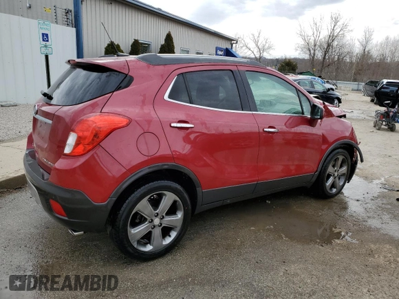 2013 Buick Encore Leather with VIN KL4CJCSBXDB133699, listed as a Copart auction lot 48160205 with 163,725 mi miles and Non Repairable. Bid and sale history available at carsss.com. Image 3.