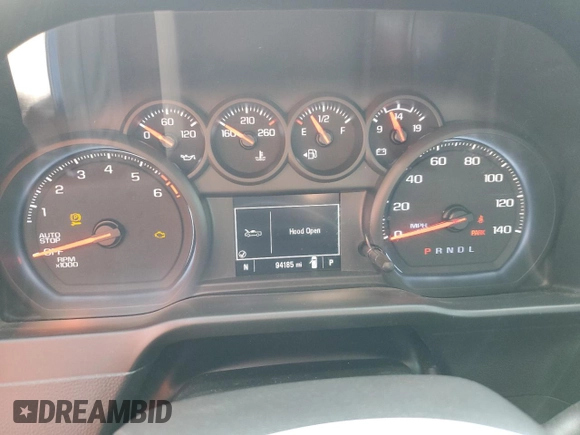 2021 Chevrolet Silverado 1500 Custom with VIN 1GCRWBEK3MZ153601, listed as a Copart auction lot 44274165 with 94,185 mi miles and Clean Title. Bid and sale history available at DreamBid. Image 9.