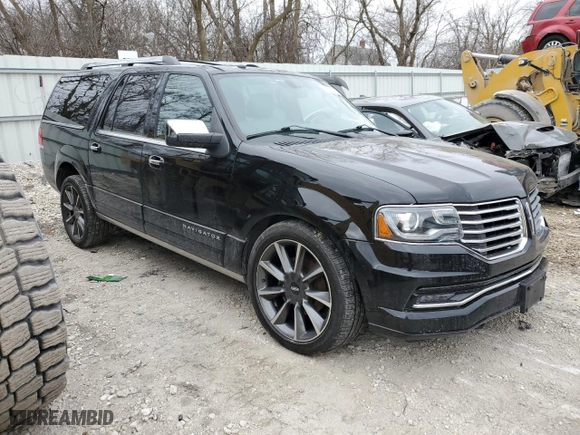2017 Lincoln Navigator L Reserve with VIN 5LMJJ3LT5HEL01282, listed as a Copart auction lot 43529445 with 128,989 mi miles and Non Repairable. Bid and sale history available at carsss.com. Image 4.