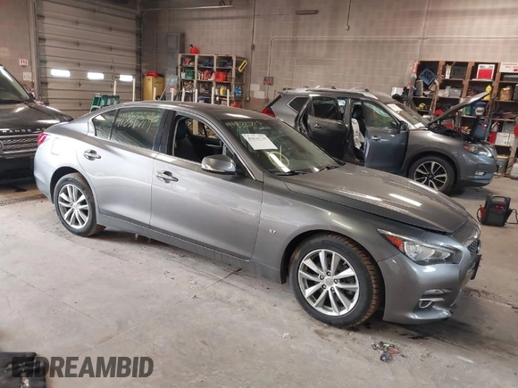2015 Infiniti Q50 Premium with VIN JN1BV7AR6FM398836, listed as a IAAI auction lot 41836719 with 57,804 mi miles. Bid and sale history available at carsss.com. Image 1.