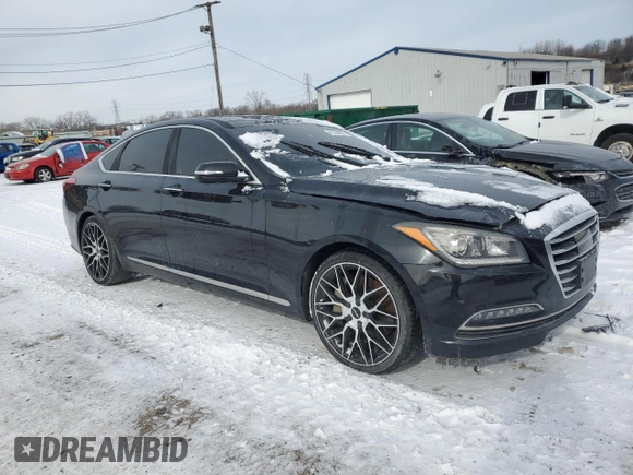 2017 Genesis G80 Ultimate z VIN KMHGN4JFXHU213371, wystawiony jako Copart lot #45194885 z przebiegiem 80 533 mil mil oraz Czysty tytuł • Clean title. Historia ofert i sprzedaży dostępna na DreamBid. Obrazek 4.