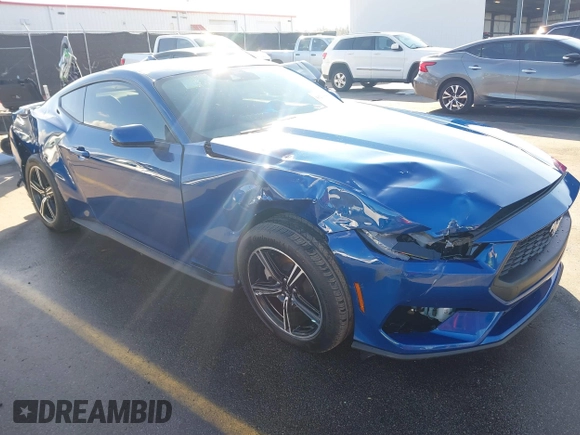 2024 Ford Mustang EcoBoost with VIN 1FA6P8TH7R5137626, listed as a IAAI auction lot 41219446 with 2,112 mi miles. Bid and sale history available at carsss.com. Image 6.