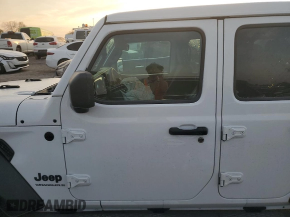 2023 Jeep Wrangler Sport with VIN 1C4HJXDG4PW520953, listed as a Copart auction lot 78022224 with 34,588 mi miles and Salvage Title. Bid and sale history available at DreamBid. Image 7.