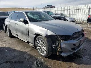 2023 BMW 3 Series 330i xDrive with VIN 3MW89FF0XP8D75507, listed as a Copart auction lot 43062285 with 34,396 mi miles and Salvage Title. Bid and sale history available at carsss.com. Image 4.