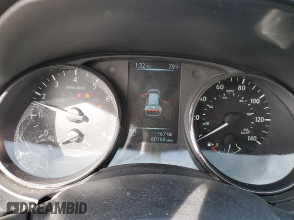 2017 Nissan Rogue SV with VIN KNMAT2MT6HP513056, listed as a Copart auction lot 47505305 with 80,788 mi miles and Salvage title. Bid and sale history available at DreamBid. Image 9.