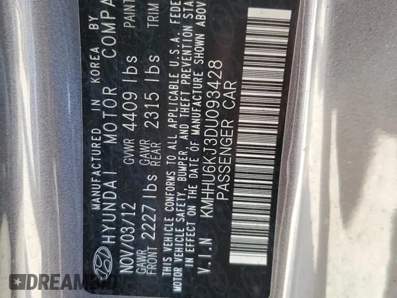 2013 Hyundai Genesis Coupe Track z VIN KMHHU6KJ3DU093428, wystawiony jako Copart lot #41886225 z przebiegiem 132 828 mil mil oraz Czysty tytuł • Clean title. Historia ofert i sprzedaży dostępna na DreamBid. Obrazek 12.