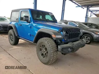 2024 Jeep Wrangler Sport S with VIN 1C4PJXAN8RW169420, listed as a Copart auction lot 62593945 with 5,164 mi miles and Salvage title. Bid and sale history available at DreamBid. Image 10.
