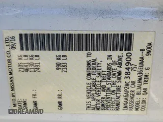 2017 Nissan Maxima SR z VIN 1N4AA6AP2HC384900, wystawiony jako Copart lot #52674365 z przebiegiem Nie podano mil oraz Szkoda całkowita • Salvage title. Historia ofert i sprzedaży dostępna na DreamBid. Obrazek 12.