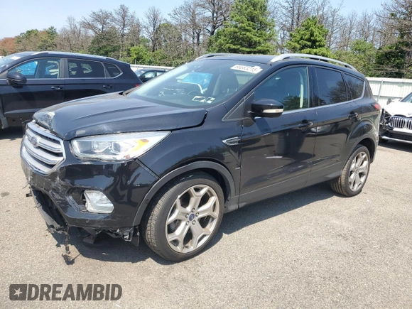 2018 Ford Escape Titanium with VIN 1FMCU9J97JUB94406, listed as a Copart auction lot 66663215 with 96,482 mi miles and Salvage title. Bid and sale history available at DreamBid. Image 1.