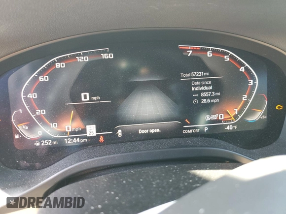 2020 BMW X3 M40i with VIN 5UXTY9C05LL304402, listed as a Copart auction lot 47358785 with 57,231 mi miles and Salvage Title. Bid and sale history available at DreamBid. Image 9.