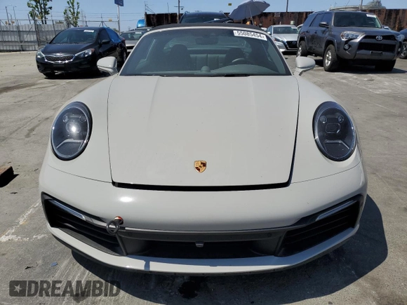 2022 Porsche 911 4 with VIN WP0BA2A90NS226162, listed as a Copart auction lot 55085454 with 13,497 mi miles and Salvage Title. Bid and sale history available at carsss.com. Image 5.
