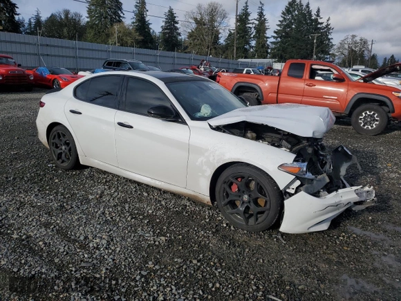 2018 Alfa Romeo Giulia Ti Sport with VIN ZARFAECN8J7577871, listed as a Copart auction lot 88101745 with 88,929 mi miles and Salvage Title. Bid and sale history available at carsss.com. Image 4.