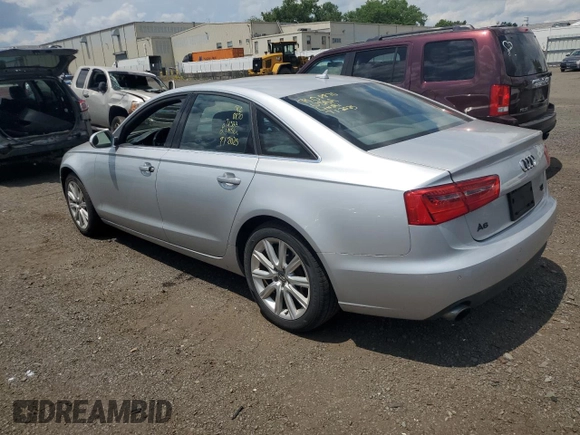 2013 Audi A6 Premium Plus with VIN WAUGGAFC9DN130429, listed as a Copart auction lot 63611005 with 146,580 mi miles and Salvage title. Bid and sale history available at DreamBid. Image 2.