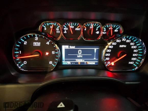 2015 Chevrolet Silverado 1500 LTZ with VIN 1GCVKSEC1FZ439517, listed as a Copart auction lot 86181304 with 70,208 mi miles and Salvage Title. Bid and sale history available at carsss.com. Image 9.